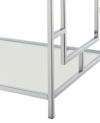 42" Chrome Town Square Coffee Table with Shelf