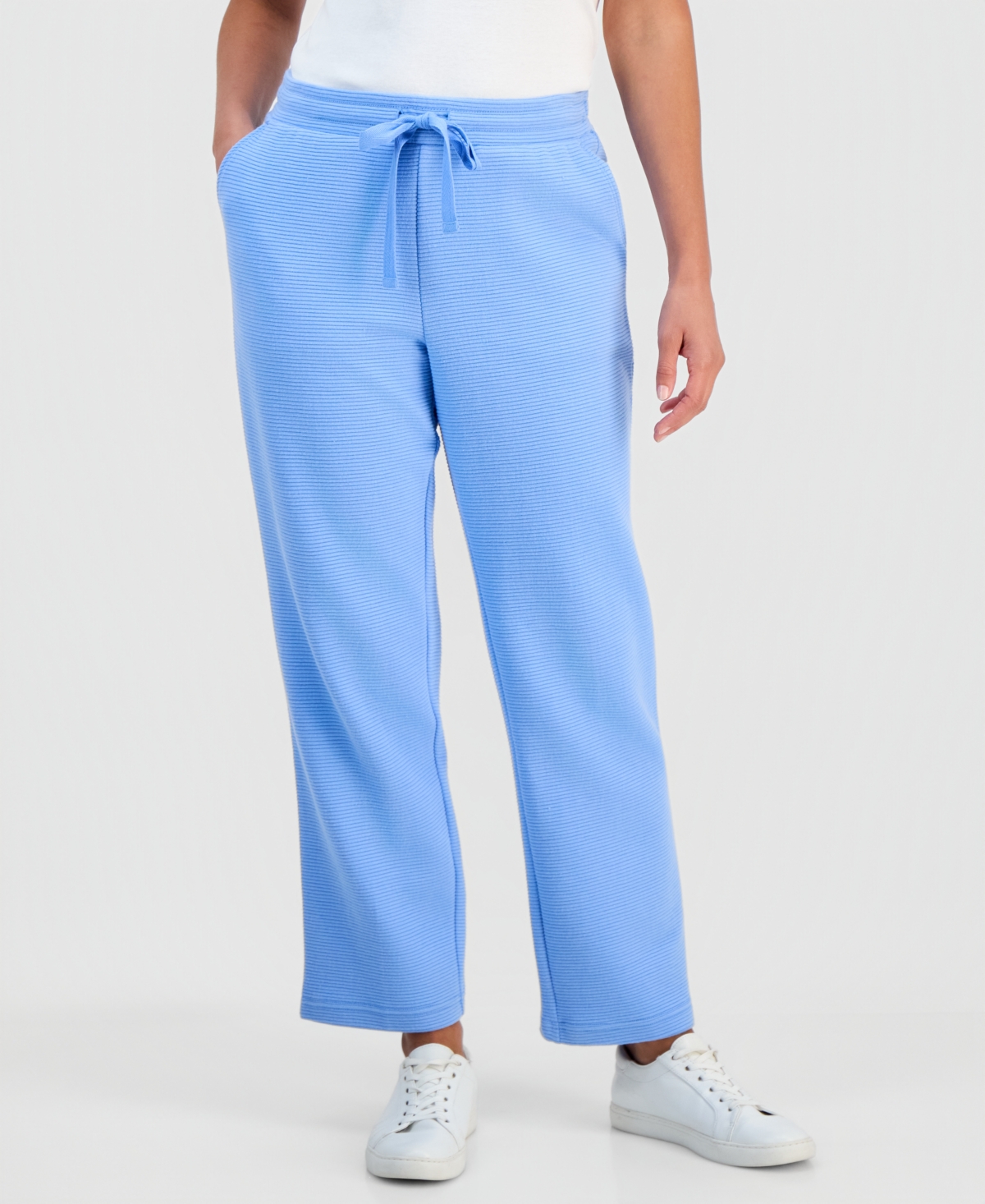 Style & Co Petite Ottoman-Stitched Drawstring Pants, Macy's Exclusive
