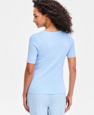 Women's Short-Sleeve Sweater T-Shirt