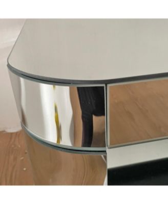 Baked curved mirror Coffee Table for Living Room