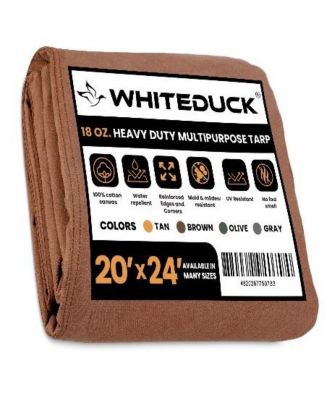 White Duck Outdoors 18 oz. Canvas Tarp 20x24
