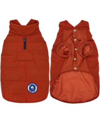 Blueberry Pet Windproof Waterproof Quilted Dog Puffer Jacket with Dual Zipped Leash Opening