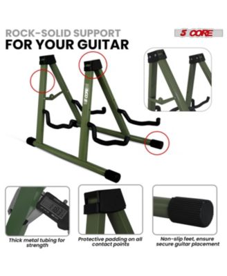 Double Guitar Stand Floor Adjustable A Frame Folding Acoustic Electric Guitars Holder Stands GSS 2N1 PGR