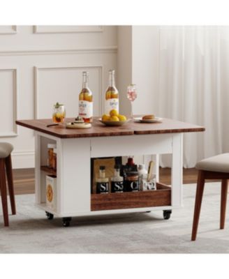 Modern Multi-Function Coffee Side Table with Foldable