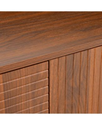 Mid-Century Modern Walnut Sideboard Buffet Cabinet