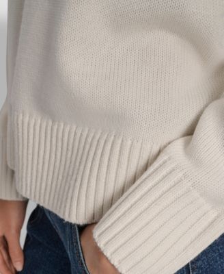 Women's Intarsia Logo Turtleneck Sweater