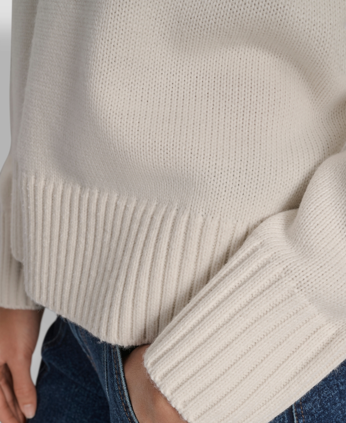 Dkny Jeans Women's Intarsia Logo Turtleneck Sweater