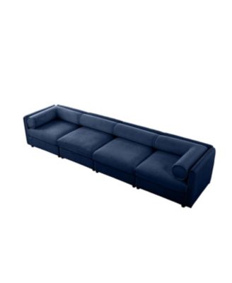 Modular Sectional Sofa with Storage, Cylindrical Backrest