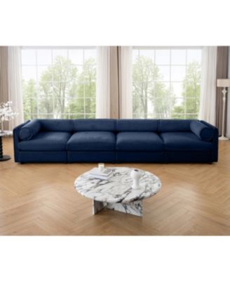 Modular Sectional Sofa with Storage, Cylindrical Backrest