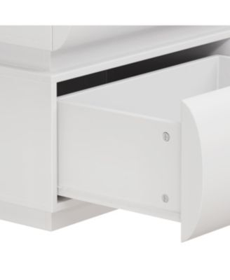  6 Drawer White Dresser, Modern Wide Storage Chest