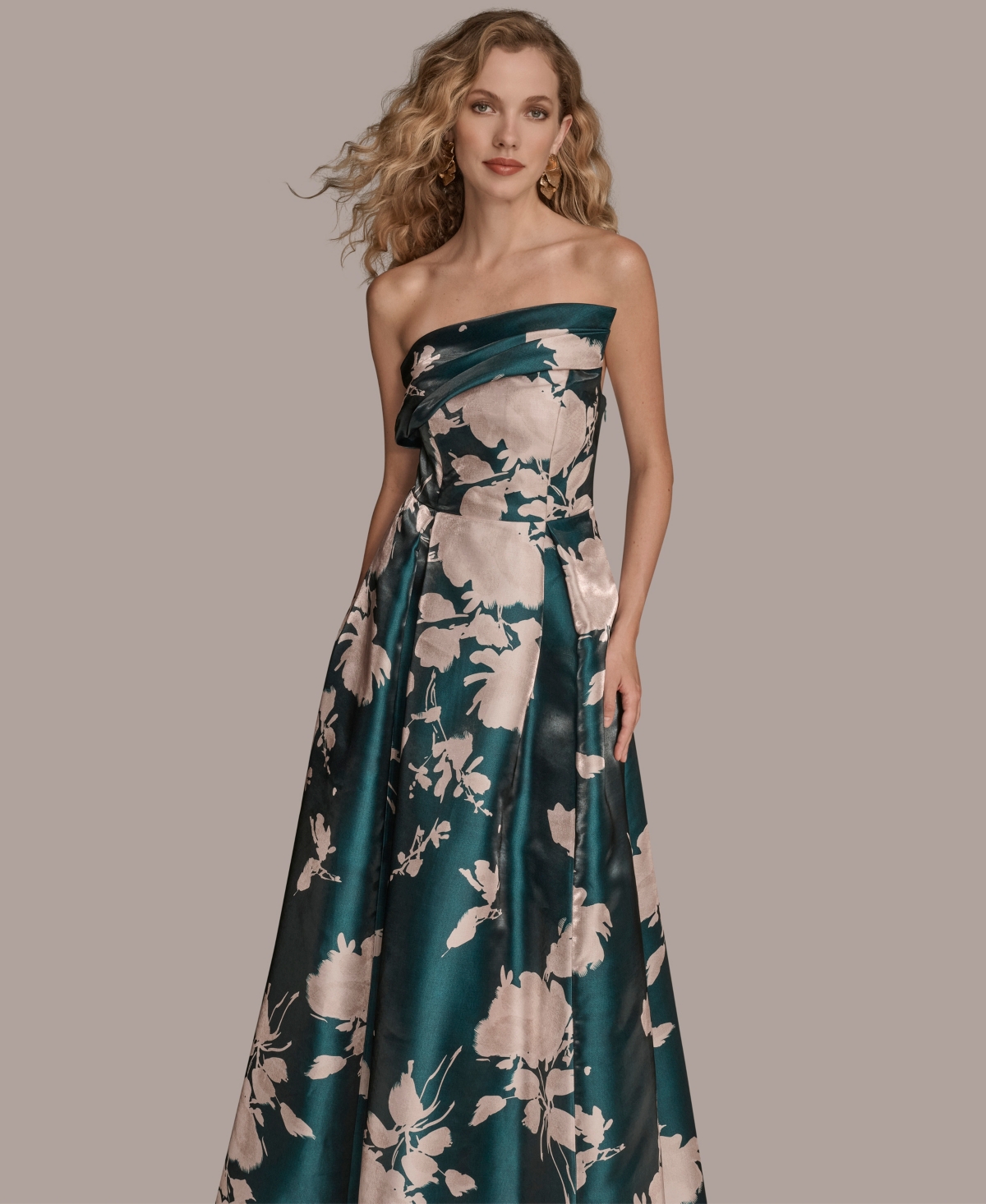 Donna Karan New York Women's Floral-Print Ball Gown