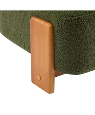 Modern Boucle Lounge Chair with Solid Wood Frame