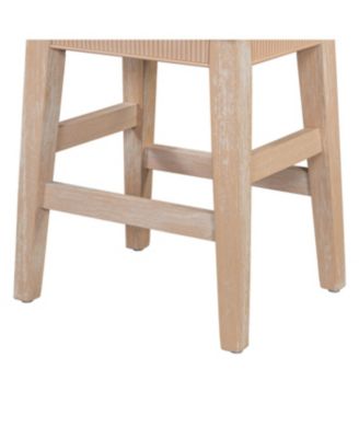 4-Piece Retro Dining Table Set for 3 with 3 Storage Drawers (Natural