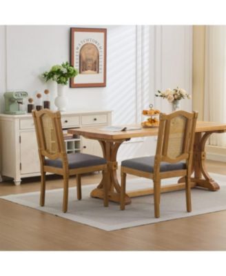 Solid Wood Rattan Back Dining Chair