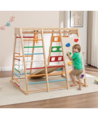  2-in-1 Slide & Climb Set: 9-in-1 Outdoor Playset for Motor Skills & Fun