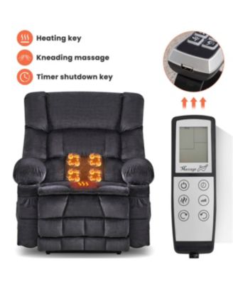 Dual Motor Power Lift Recliner Chair with Heat and Cup Holders