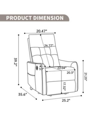 Beige PU Power Lift Recliner Chair with Massage, Heat, USB for Elderly
