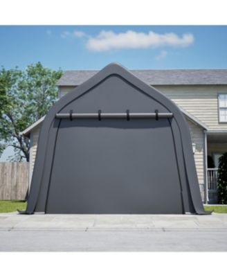 Portable Instant Garage 13x20 FT, Enclosed Carport with Cover & Steel Frame, Roll-Up Door