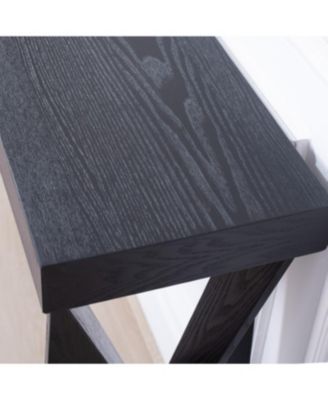 Modern Console Table Narrow Entryway Sofa Table with Crossed Legs