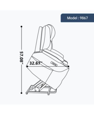 Power Lift Recliner Chair, 350 LBS Capacity, 8-Point Massage, Heating, USB/Type-C, Grey