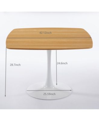 42" Square Tulip Dining Table (Seats 2-6) - Modern Mid-Century Kitchen Table