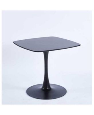 24" Black Square Tulip Dining Table for 2-4 People