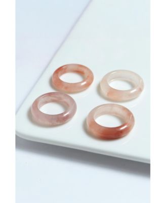 Serre Peach Blossom — Pink Jade Stone Ring