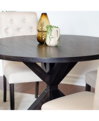 Streamdale 5-piece Dining Set, Cross-Buck Dining Table with 4 Stylish Chairs