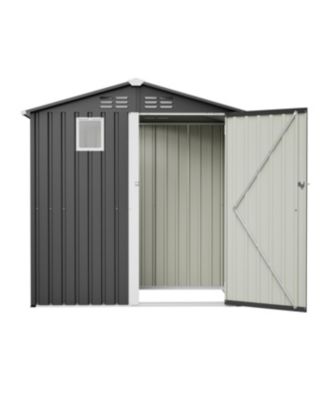 Streamdale Metal Outdoor Storage Shed 6FT x 4FT, Steel Utility Tool Shed for Backyard Garden Patio Lawn, Gray