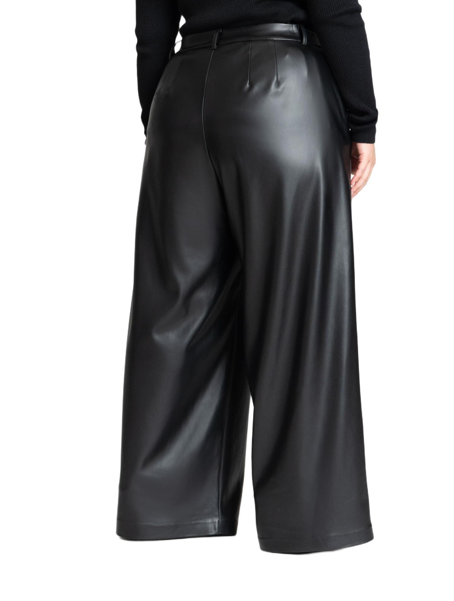 Women's Wide Leg Faux Leather Pant