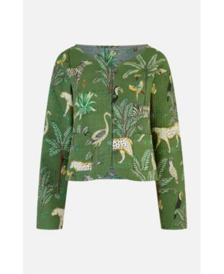 Women's Animal Reversible Cropped Quilted Jacket