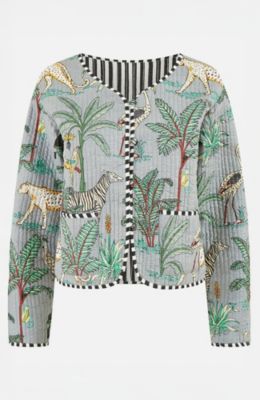 Women's Animal Reversible Cropped Quilted Jacket