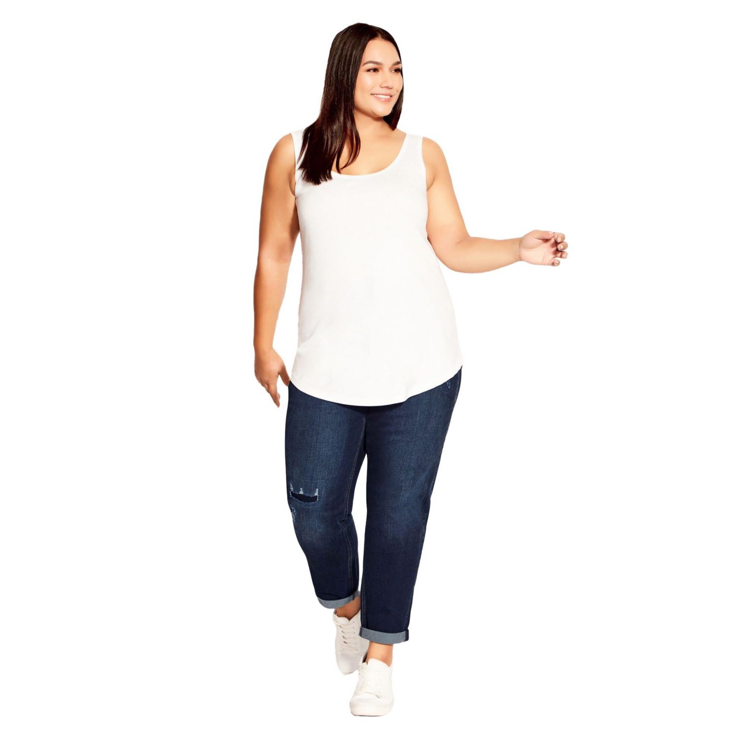 Women's Plus Size Girlfriend Rip Jean