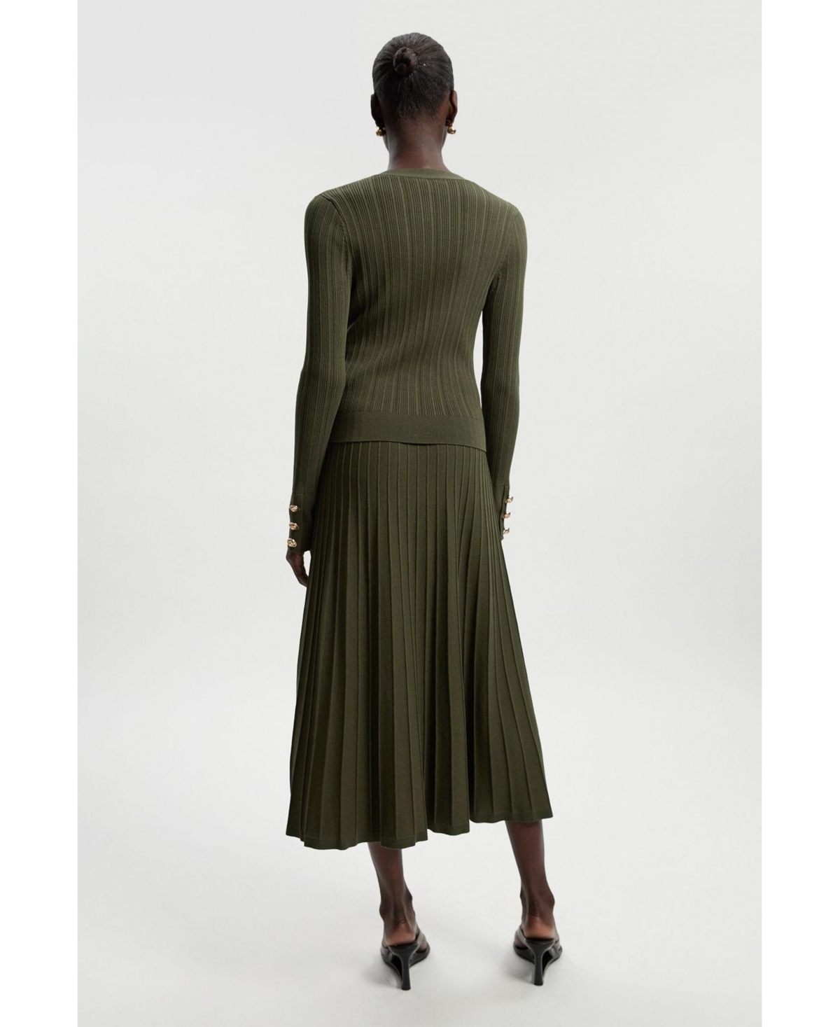 Karen Millen Women's Textured Knit Full Midi Skirt