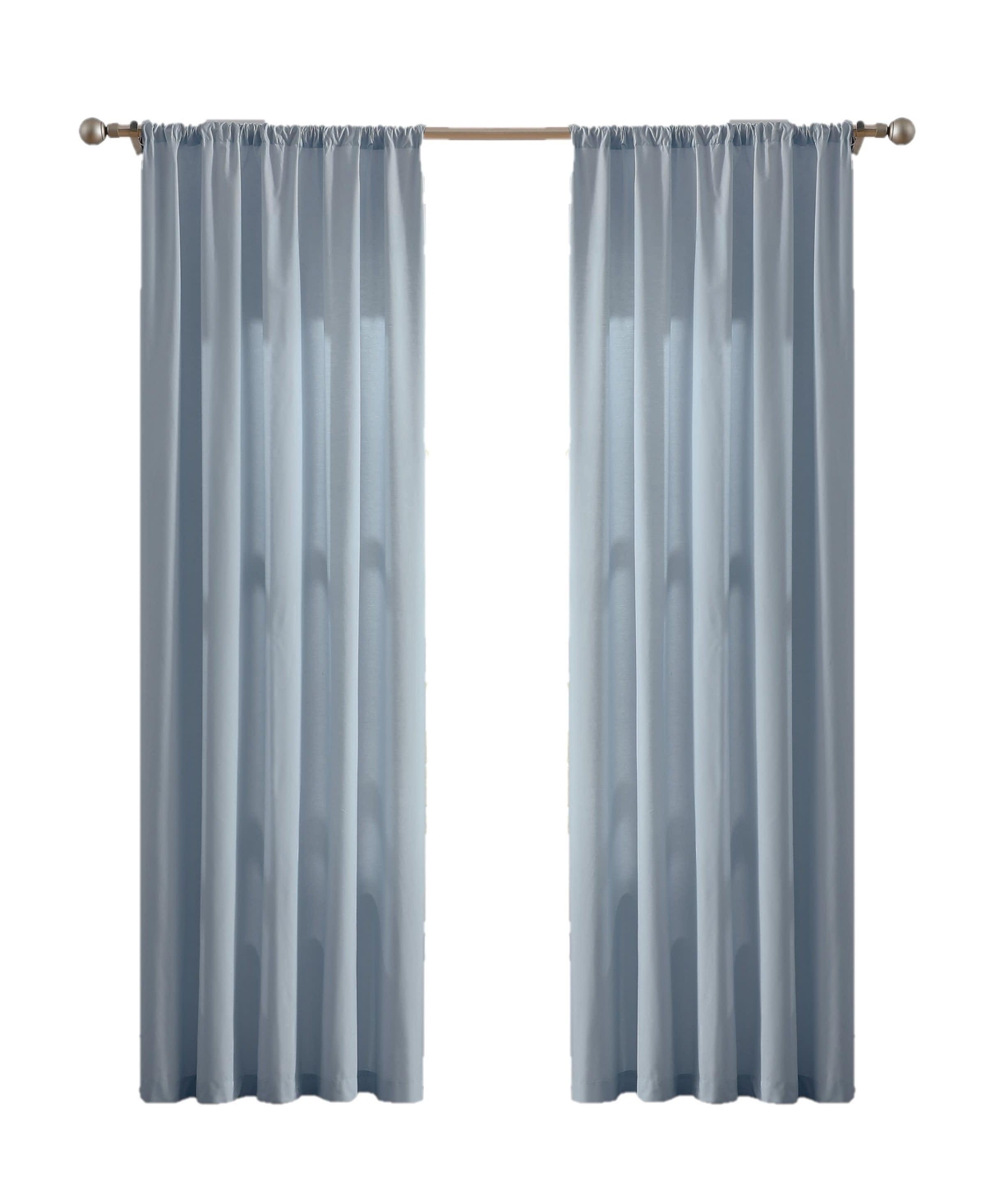 Cannon Percale 200 Thread Count Solid 100% Cotton Drape Pair 2 Piece Window Curtain