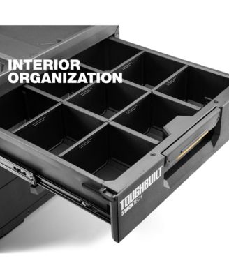 StackTech 3-Drawer Tool Box, Durable Plastic Storage Organizer, Black
