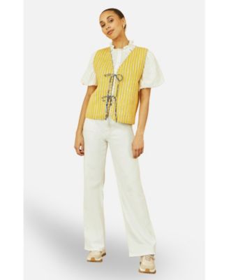 Women's Floral Reversible Quilted Vest Jacket