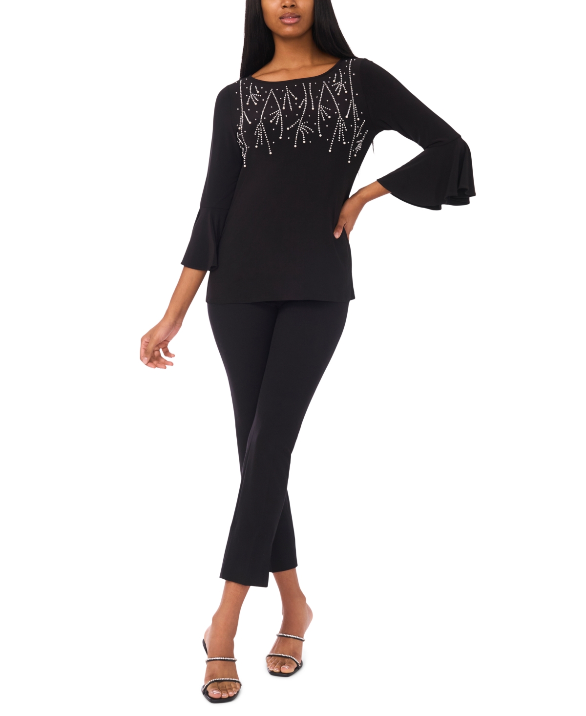 Msk Women's Boat Neck Top