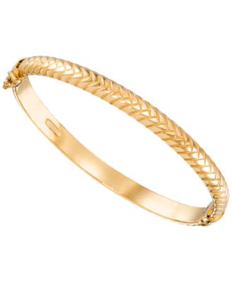 Macy's - Textured Figure Bracelet in 14K Yellow Gold Over Sterling Silver