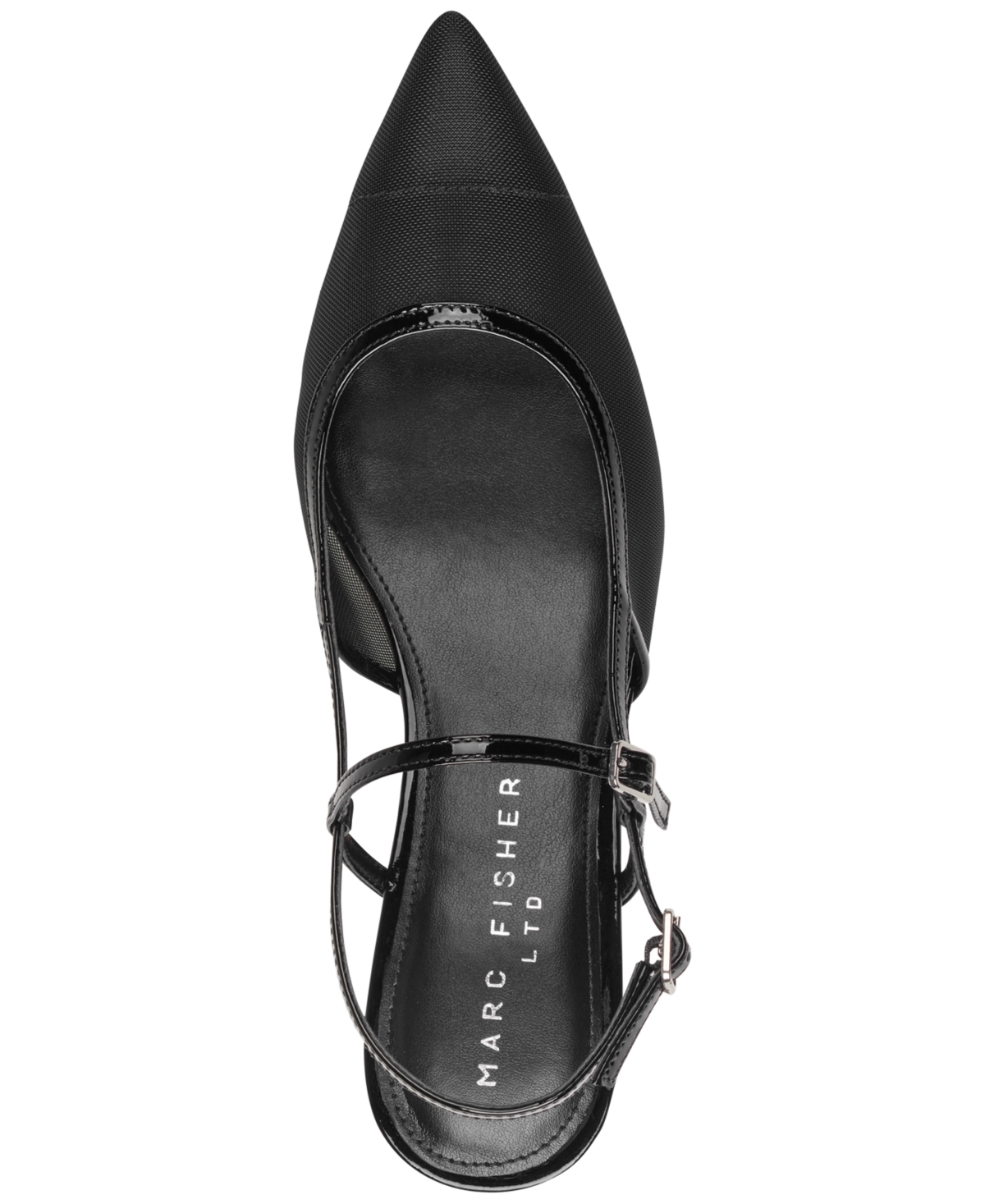 Marc Fisher Ltd Ceddy Slingback Pointed Toe Kitten Heel Pump In Black