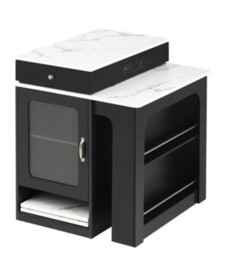 59.5" Extendable Kitchen Island with Dining Table & Storage