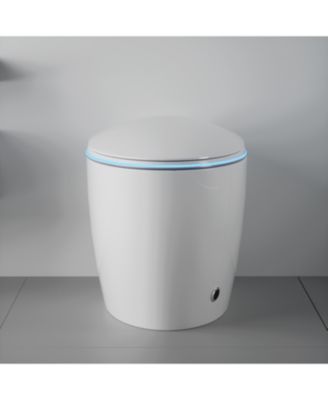 Unique Smart One-Piece Bathroom Fixture with Auto Seat, Foot Sensor, LED Display, Warm Water & Dryer