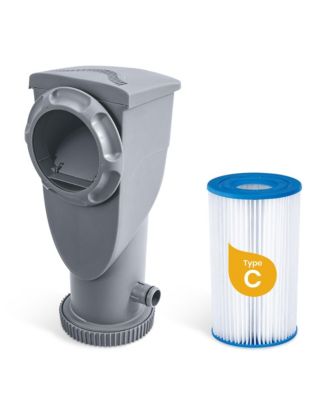 14' x 42" Oasis Outdoor Round Frame Above Ground Swimming Pool, Gray