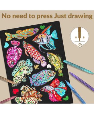 12 Colors Metallic Markers, Single-Headed Flash Pens, Acrylic Paint Pens for DIY Crafts, Scrapbooking, Glass, Wood and Cards