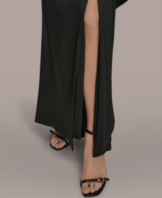 Women's Asymmetric Twist Strapless Gown