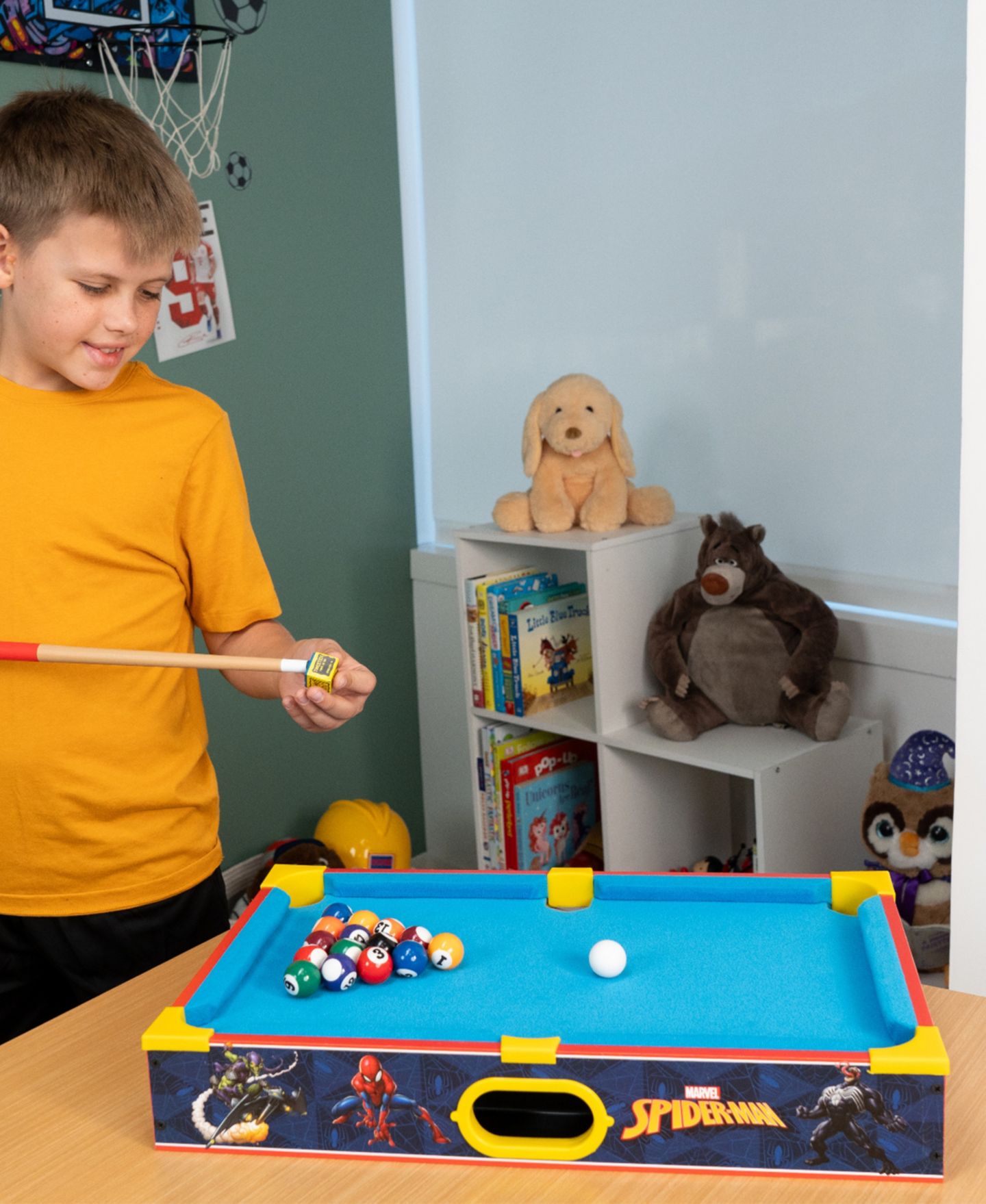 Детская игрушка World Tech Toys Spider-Man Portable Tabletop Pool Table, Ages 3+ — фото 4