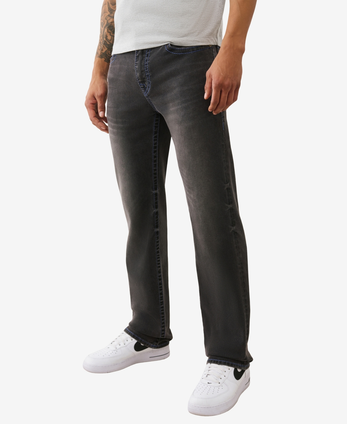 True Religion Men's Ricky Straight-Fit Big T Jeans