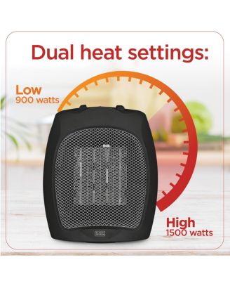 Black+Decker 1500W Portable Space Heater, Black