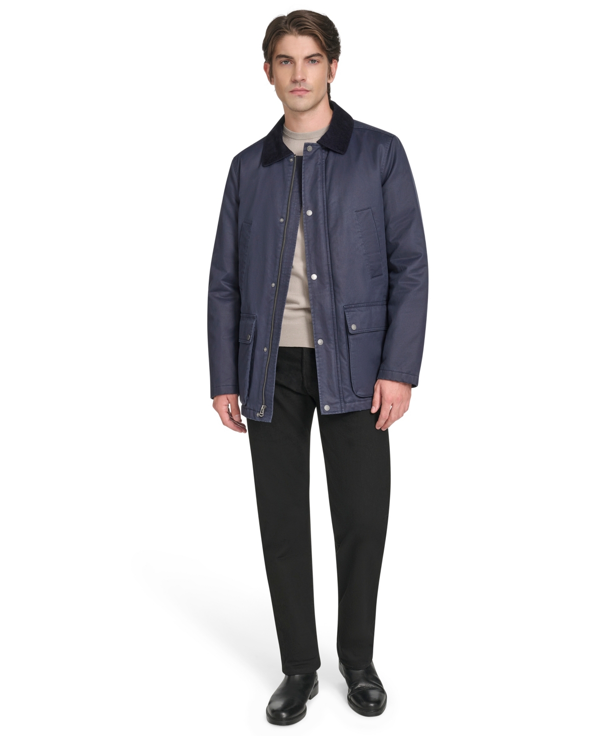 Cole Haan Hunting Jacket In Blue