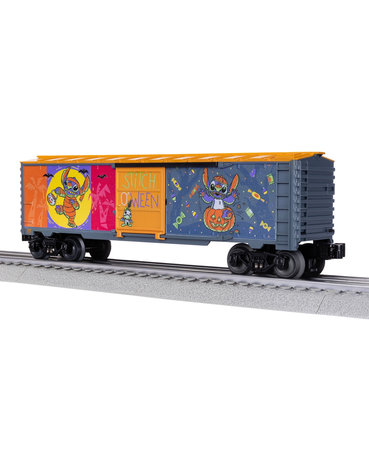Lionel Disney Stitch Halloween O Gauge Model Train Boxcar